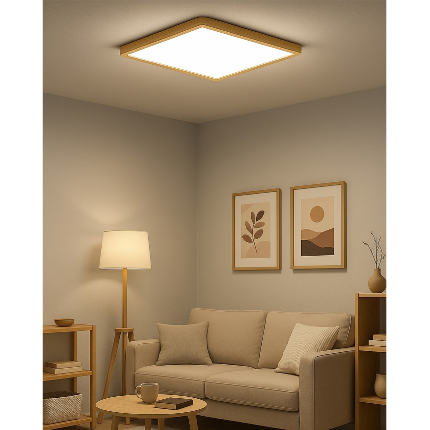LED Stropní svítidlo LED/40W/230V 3000/4000/6500K 50x50 cm béžová